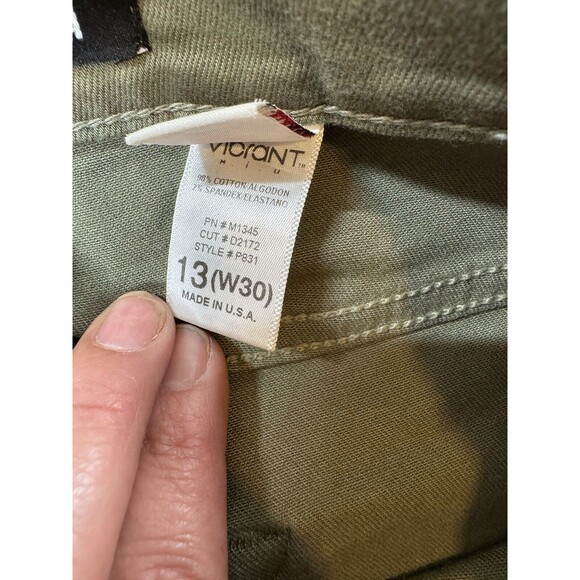 fashion nova womens olive green jeans size 13,medium Strech Medium Waist - Picture 11 of 16